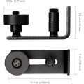 Miniatyrbillede 2 af 5: 2 Pakk Heavy Duty Skydedørs Gulvguide til Nederste Justerbar Rulle, 8 Opsætningsmuligheder, Flad Skydedørs Gulvguide Stay Rulle (Sort)