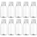 Miniatyrbillede 1 af 5: 10 stk. 250 ml Mælkeflasker med Låg Transparente Krukker Plast Juiceflasker Beholdere til Fester Hjem Udendørsrejser