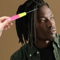 Miniatyrbillede 3 af 6: Dobbeltendede hæklenåle med bambushåndtag til dreadlocks til hårfletning og parykfremstilling