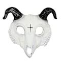 Miniatyrbild 1 av 5: Halloween-getmask i getform, (Vit, medelstorlek), 3D realistisk, mjuk och bekväm