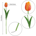 Miniatyrbillede 2 af 5: 30 stk. Kunstige Tulipanblomster Falske Tulipaner Buket Blomster Kompatibel Med Dekoration