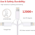 Pikkukuva 3 / 6: 3x Lightning USB -kaapeli Applelle (3 metriä) White Vit
