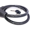 Miniatyrbillede 4 af 4: Cykel Låse Kabel, Kvalitets Twisted Stål Kabel Dækket Med Vand Og Ridsefast Silikonbelagt, Ideel Til Cykler, Elcykel (sort)