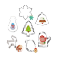Miniatyrbild 2 av 3: 7 st. Rostfritt Stål Kakform Frukt Skärare Dekorera Jul Snögubbe Tomte Form Form Skärare Verktyg För Tårta Marsipan Keks Bakverk Kakor