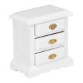 Pikkukuva 3 / 4: Koti- ja sisustusminiatyyrikaappi Nukkekodin Näyttökaappi Puukaappi Malli Mini Puukaappi Valkoinen White 5.6x5.4cm