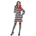 Scary Clown Costume Halloween Black Svart one size