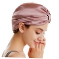 Miniatyrbilde 5 av 5: Satin Bonnet Chemo Hodeplagg Kapp Satinforet Turbaner for Kvinner Gjenbrukbar Badehette Satin Bonnet Kapp Satinhatt Silke Kapp for Søvn