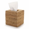 Pikkukuva 1 / 3: Neliömäinen Rattan-Kudoksinen Kudoksinkotelo, Käsin Kudottu, 5,5\" x 5,5\" x 5,5\", Luonnollinen