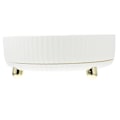 Miniatyrbillede 5 af 5: 1 stk. Diverse Hylde Roterende Opbevaringsstativ Køkken Organizer Krydderi Stativ Hvid 28X28X10CM White 28X28X10CM