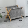 Miniatyrbilde 3 av 3: Vaskeromskurv Foldbar Vaskeromskurv Husholdnings Skittentøy Oppbevaringskurv Grå 47x12.7cm Grey 47x12.7cm