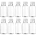 Miniatyrbilde 1 av 5: 10 stk 250 ml melkeflasker med lokk, transparente plastbeholdere, juiceflasker, beholdere for fester, hjem, utendørs og reiser