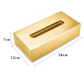 Miniatyrbilde 4 av 4: 304 Rustfritt Stål Vevboks Rektangulær Serviettholder Serviettdispenser for Bad Spisestue Hotell Hjem Kontor Dekor Gull