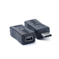 Miniatyrbillede 4 af 5: Mini USB til USB-konverter Mini USB hun til Type-C han adapterstik understøtter opladning og datasynkronisering til mobiltelefon