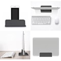 Miniatyrbillede 3 af 5: Vertikalt Laptopstativ - Justerbar Skrivebordsholder (sort)