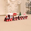 Miniatyrbild 4 av 5: 4 st Tåg Dekor Set för Glad Jul Hem Bord, Snögubbe Ornament Present Hem Dekoration, Jul Bord Dekorationer