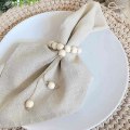 Pikkukuva 2 / 5: Serviettisormukset - Puuhelmisormukset - Luonnollinen Rustic Puinen Serviettipitoimet - Käsintehtyt Puuhelmet