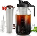 Miniatyrbild 1 av 5: 64oz Cold Brew Coffee Maker, 2 Quart Thickened Wide Mouth with Ultra-Fine Stainless Steel Filter (Black)