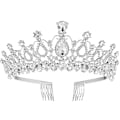 Miniatyrbilde 1 av 5: Bryllupskrystall Hodebånd Krone Tiara Med Kam For Bryllup Bryllup Bursdagsfest