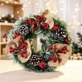 Christmas Wreath, Christmas Decorations—Three Large Bows