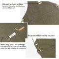 Miniatyrbilde 4 av 5: Justerbar Oversized Plus Size Lerretforkle med Lommer For Menn og Kvinner Lerretforkle (Armygrønn)