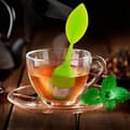 Miniatyrbilde 6 av 6: Teinfuser - Sett med 7 silikonhåndtak i rustfritt stål inkludert dryppebrett - Løst te-filter - Beste teinfuser