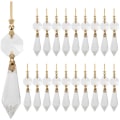 Pikkukuva 1 / 3: 20 kpl Kirkasta Kristalli-kattokruunun Jääpuikko Prisma Candelabra Vaihto-osat 7,2X1,2X0,6CM 7.2X1.2X0.6CM