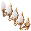 Miniatyrbilde 4 av 5: 4 stk Simulerte Vegglamper Mini Lysende Vegglampe Sandbord DIY Materialer Gull 1,7X2CM Golden 1.7X2CM