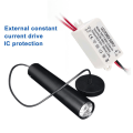 Miniatyrbillede 4 af 4: Sort Varmt Hvid Led Cob Spotlight Lang Rørlys Cylindrisk