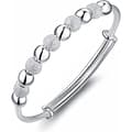925 Silver Ångestdämpande Armband för Kvinnor Pärlspinnerarmband