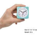 Miniatyrbild 3 av 5: Travel-Packed Analog Alarm Clock, Ultra Small Clock with Snooze and Light Function, Super Silent Non-Ticking, Battery Operated