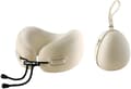 Memory Foam Resekudde - Ergonomisk och kompakt design, lämplig för flyg-, bil- och långresor (benvit) off-white