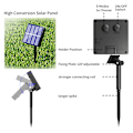 Miniatyrbillede 4 af 5: Udendørs Solcellelys Rør, 10M 100 LED Rør Solcellelysstreng, 8 Tilstande Kobbertråd PVC Reb Vandafvisende til Haver, Juletræ