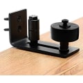 Miniatyrbillede 5 af 5: 2 Pakk Heavy Duty Skydedørs Gulvguide til Nederste Justerbar Rulle, 8 Opsætningsmuligheder, Flad Skydedørs Gulvguide Stay Rulle (Sort)