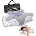 Miniatyrbild 1 av 5: QU*Nackkudde för sömn, ergonomisk nackkudde, ortopedisk nackkudde med memory foam och tvättbart överdrag för nack- och axelsmärta