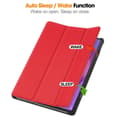 Miniatyrbillede 3 af 5: Etui til Lenovo Idea Tab Pro Anti-Drop Læderstativ Tablet Cover Multicolor Rød Multicolor Red