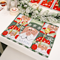 Miniatyrbillede 3 af 5: Juleduge, Julepynt til Spisebord, Vaskbare Bordmåtter til Jul og Familiemiddage (4 pak)