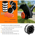 Pikkukuva 4 / 4: Siimapää Black & Decker -trimmerille, 8 siimapäätä, 2 puolakoteloa ja 2 jousta.pa