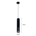 Miniatyrbillede 2 af 4: Sort Varmt Hvid Led Cob Spotlight Lang Rørlys Cylindrisk