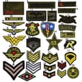 30 st Soldatmärken Barn Broderade Patch Sy På/Stryk På Patch