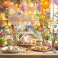 Miniatyrbild 4 av 5: Easter Decoration - Illuminated Easter Decoration - LED Easter Tree - With 24 Easter Eggs - For Windows, Farmhouses, Homes, Parties, Indoors