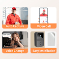 Miniatyrbild 5 av 5: Intelligent visuell dörrklocka, universell dörrklocka, fjärrövervakning av hemmet, videointercom, högupplöst nattvisionsfångst