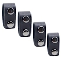 Miniatyrbillede 1 af 5: 4 stk. PU Læder Duty Belt Keeper og Dobbelt Snap Belt Keeper Loop Duty Keepers Passer til Sikkerhed Taktisk Duty Belt Keepers