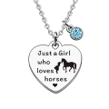 Miniatyrbild 1 av 5: 2 st. Häst Smycken Häst Charm Halsband Present Bara En Tjej Som Älskar Hästar Smycken Rolig Djurälskare Present Halsband
