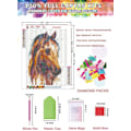 Miniatyrbild 3 av 5: DIY 5D Diamantmålning Kit för Heminredning Häst Full Rhinestone Diamantmålning Set för Vuxna Barn Runda Stenar Diamantkonst för C