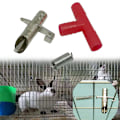 Miniatyrbild 5 av 5: 10 Set Automatiska Kaninvattenssystem Kaninvattenare Dricksvattenare Galvaniserad Nippelmatare Hängande