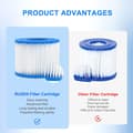 Miniatyrbillede 5 af 6: Filter til spabad, filterpatron, erstatningsfilter til Bestway filterpatron VI, filterpatroner til spabad til Lay-Z-Spa Miami, Palm Springs