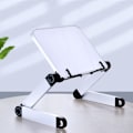 Miniatyrbilde 2 av 5: Stor Bokstøtte Justerbar for Seng Sofa, Multifunksjonell Laptopstativ Bokholder med Sideklips, Ergonomisk Multi Høyder Vinkler
