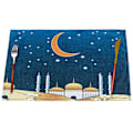 Miniatyrbillede 4 af 5: Guldmubarak Dekorativt Linned Bordskåner Dekoration Hjem Moske Dekoration Guldmubarak