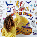Pikkukuva 4 / 5: Halloween-aktiviteetit lapsille - Väritettävä pöytäliina, Halloween-askarteluja lapsille, Lasten Halloween-koristeet - Väritettävä juliste
