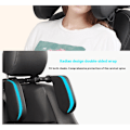 Miniatyrbillede 3 af 5: Sort Memory Foam Bilpude, Justerbar Nakkestøtte til Børn til at Sove i Bilen. Indbygget Memory Foam kan Genoprettes